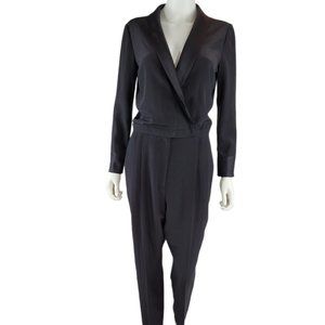 Gucci Black Silk V- Neck Jumpsuit